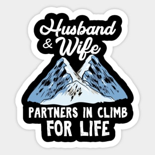 Husband And Wife Climb Partners Sticker